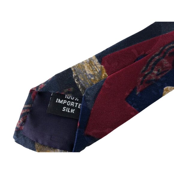 417 by Van Heusen 100% Silk Mens Tie Necktie Multicolor Vintage - Picture 4 of 6